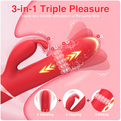 Vibrador sexual Red Vibrating Bunny Pro Cake Sex Shop Juguetes Sexuales para Adultos