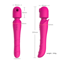 Vibrador sexual Pink Sucking Wand Cake Sex Shop Juguetes Sexuales para Adultos