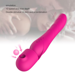 Vibrador sexual Pink Sucking Wand Cake Sex Shop Juguetes Sexuales para Adultos