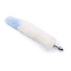 Colita Fox Faux Fur - White Blue Cake Sex Shop Juguetes Sexuales para Adultos