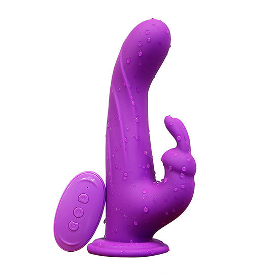 Dildo Consolador Purple Bunny Dildo Consolador Control 7.5" Cake Sex Shop Juguetes Sexuales para Adultos