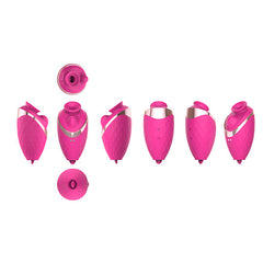 Succonador de Clítoris Pink Sucker + Tongue Cake Sex Shop Juguetes Sexuales para Adultos